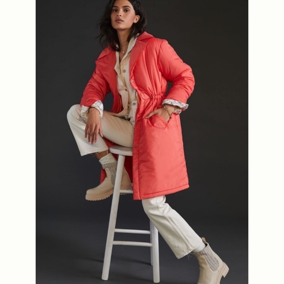 Anthropologie NWT Maeve Cinched Puffer Coat Size M. - Picture 1 of 13